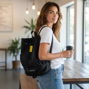 Beyond Yoga convertible backpack gym bag tote black NEW